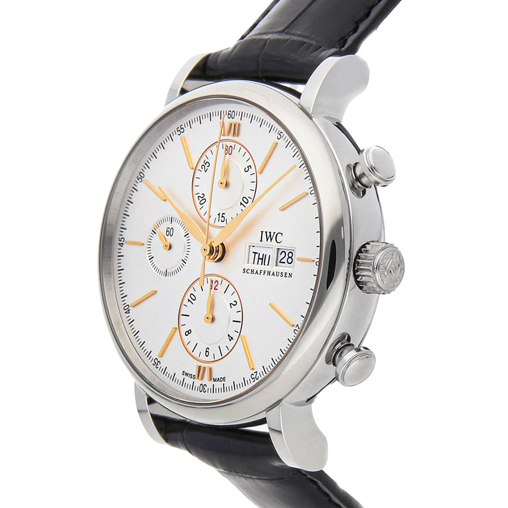 

IWC Silver Stainless Steel Portofino Chronograph IW3910-31 Men's Wristwatch