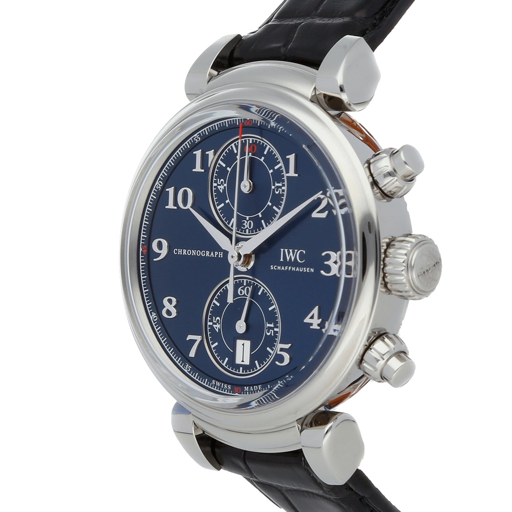 

IWC Blue Stainless Steel Da Vinci Chronograph Limited Edition IW3934-02" Men's Wristwatch