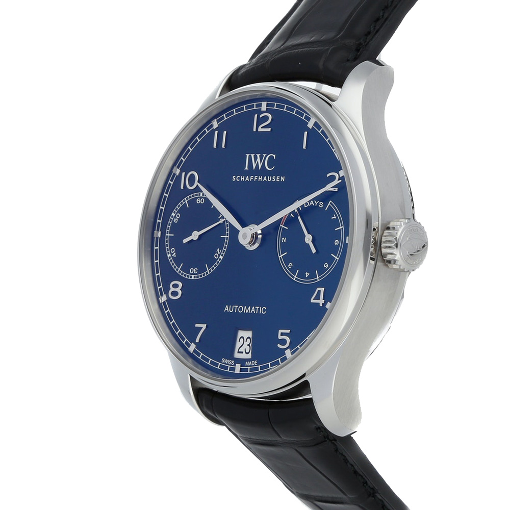 

IWC Blue Stainless Steel Portugieser