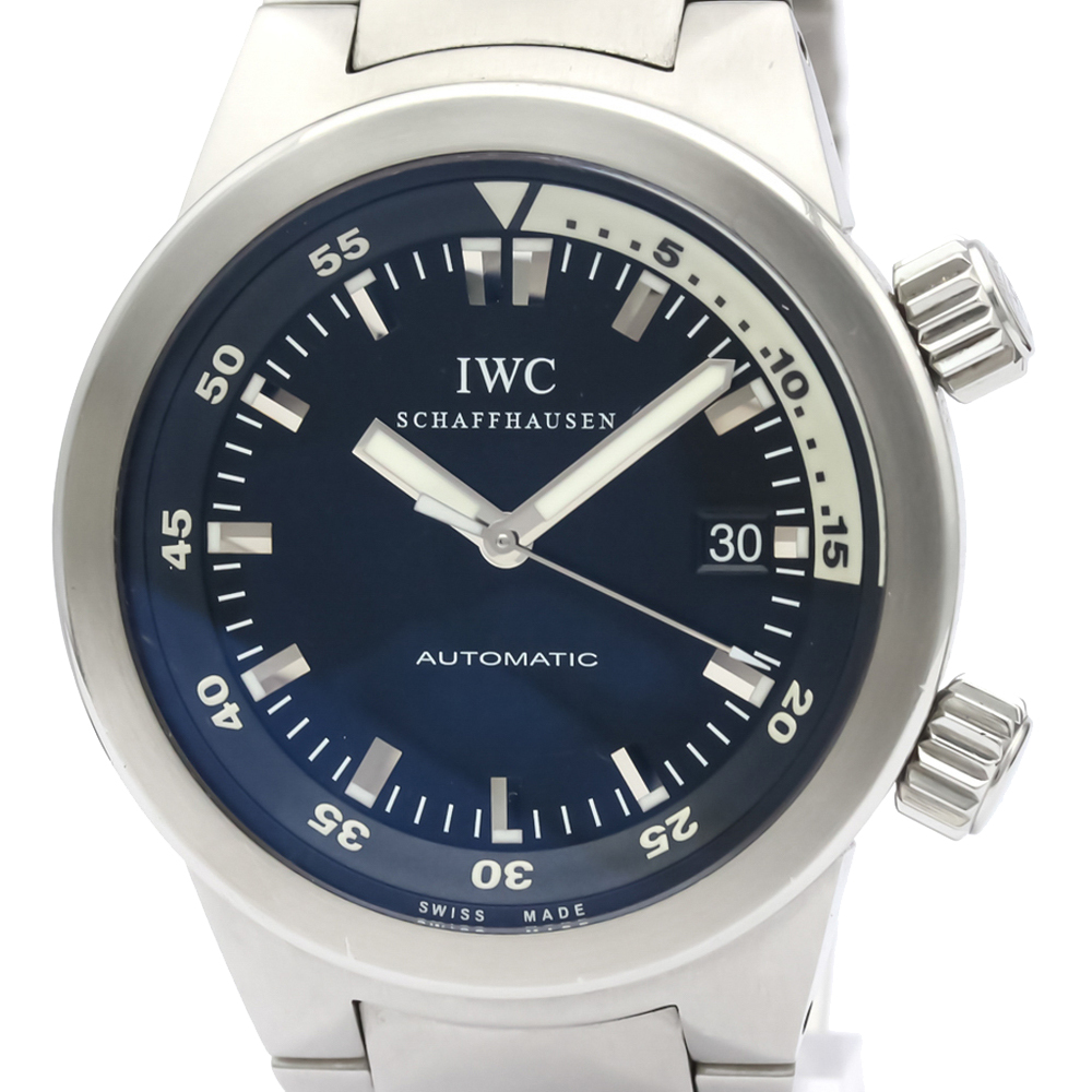 

IWC Black Stainless Steel Aqua Timer Automatic IW354805 Men's Wristwatch