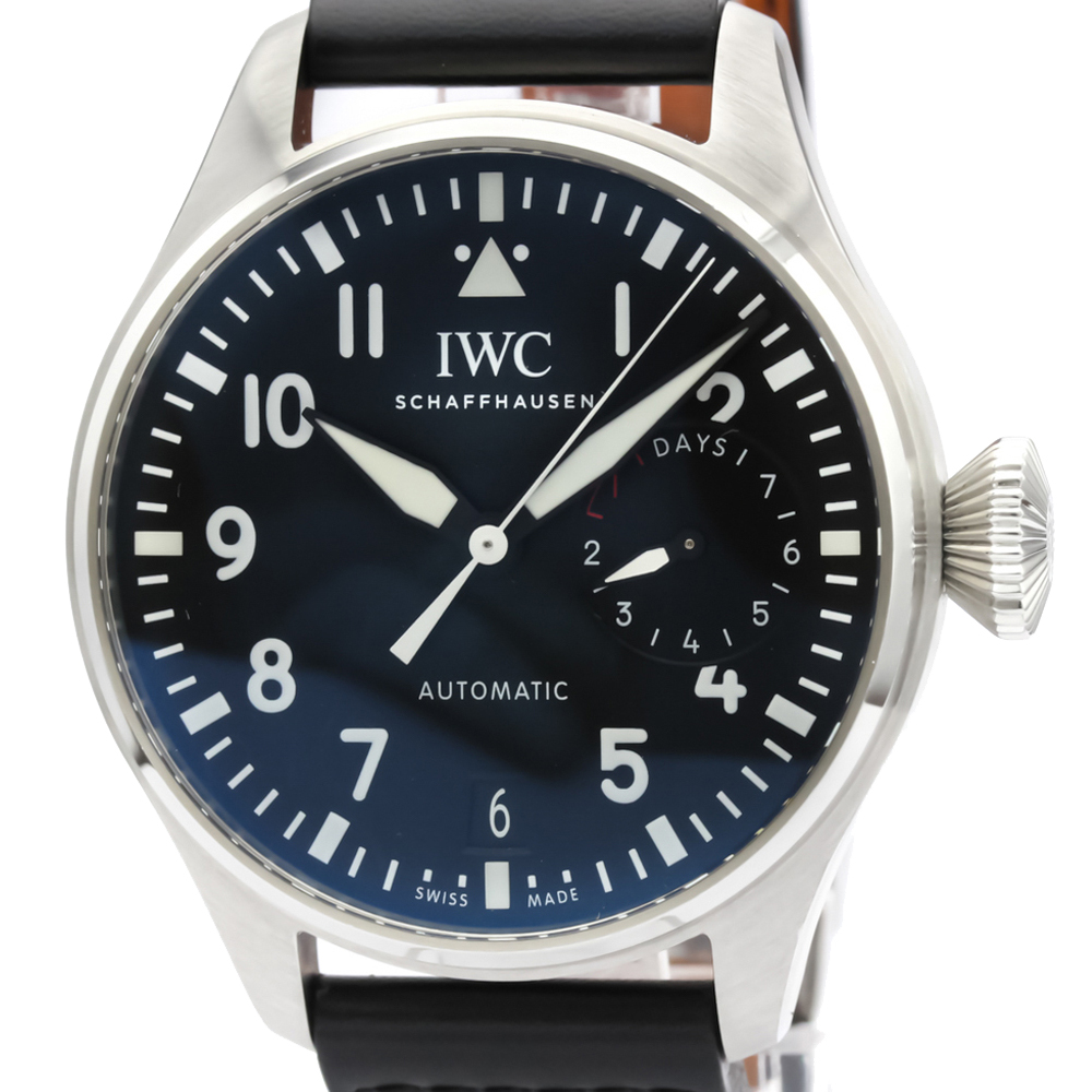 

IWC Black Stainless Steel Big Pilot Automatic IW500912 Men's Wristwatch