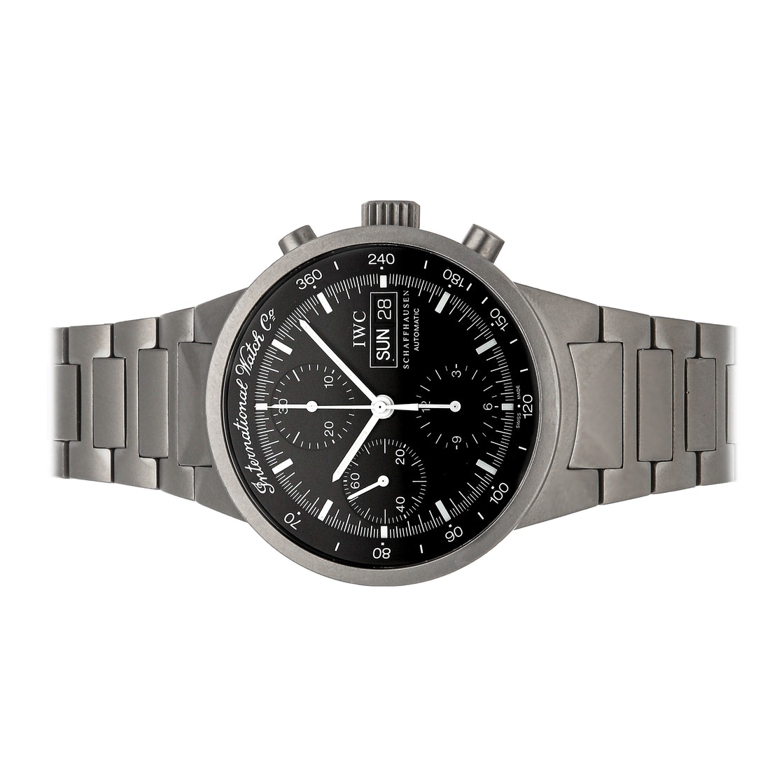 

IWC Black Stainless Steel GST Chronograph IW3707-03 Men's Wristwatch