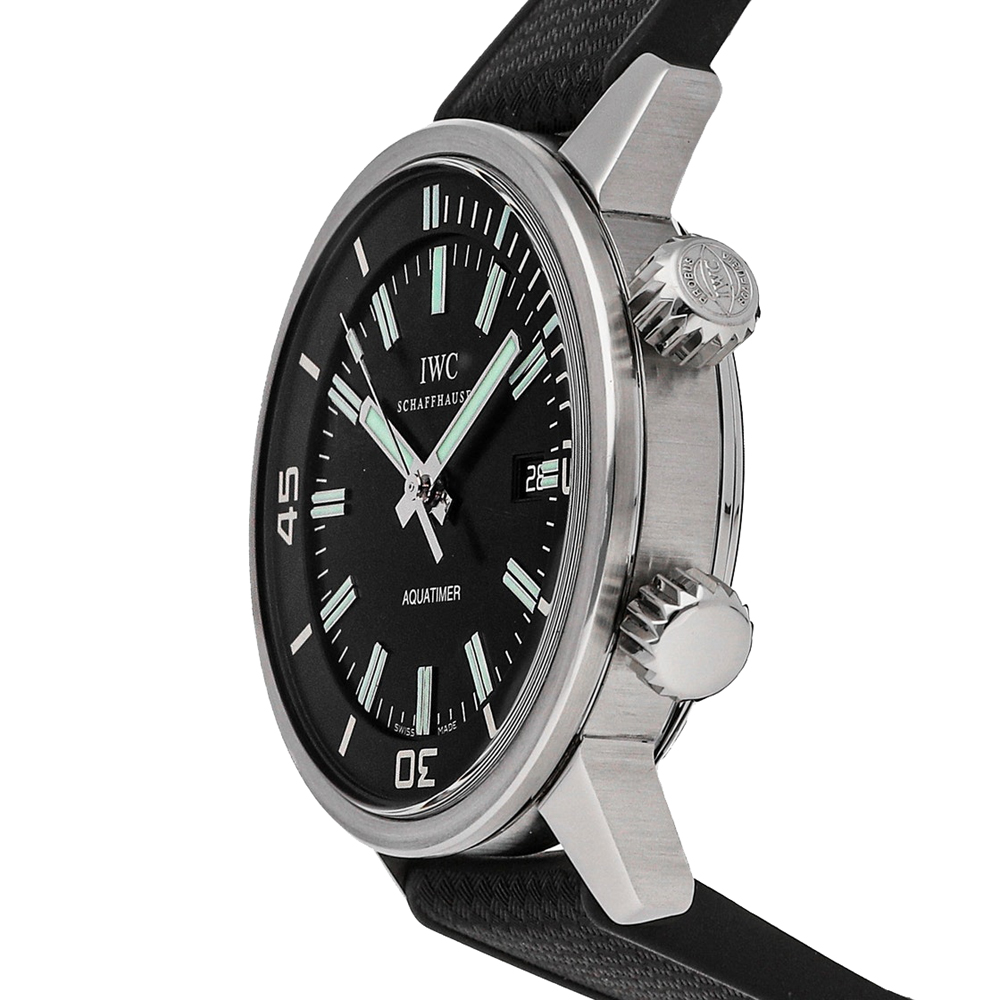 

IWC Black Stainless Steel Aquatimer Automatic