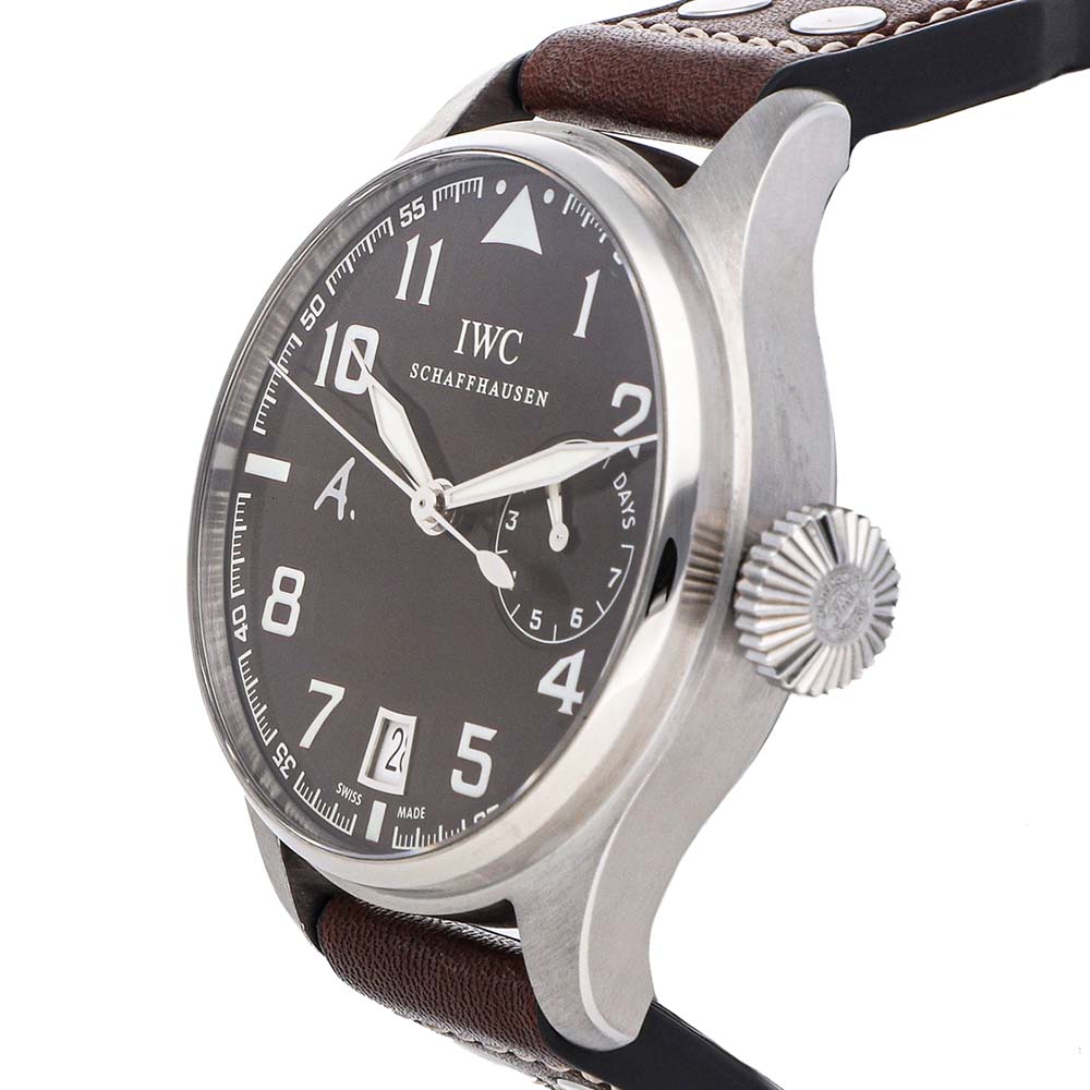 

IWC Brown Stainless Steel Big Pilot Antoine de Saint Exupery Limited Edition IW5004-22 Men's Wristwatch