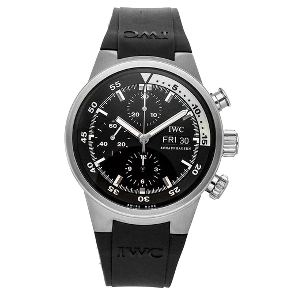 

IWC Black Stainless Steel Aquatimer Chronograph IW3719-33 Men's Wristwatch