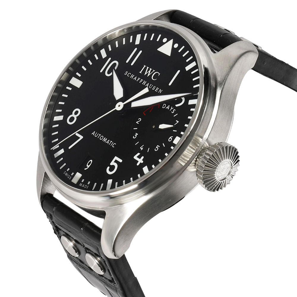 

IWC Black Stainless Steel Big Pilot IW500901 Men's Wristwatch