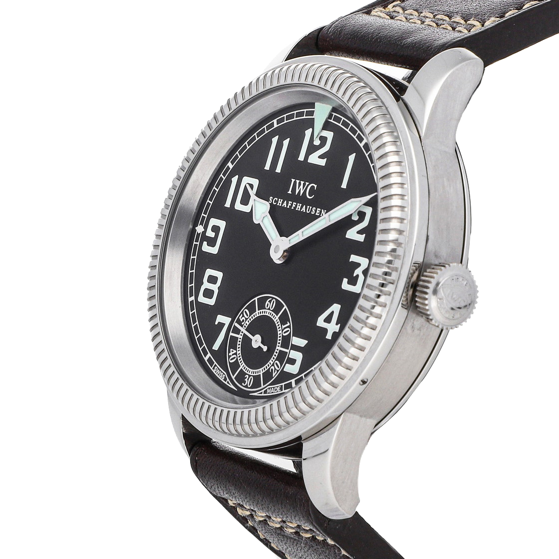 

IWC Black Stainless Steel Vintage Pilot's Watch IW3254-01 Men's Wristwatch