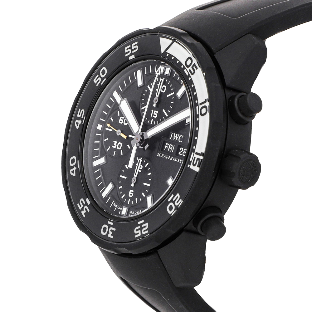 

IWC Black Stainless Steel Aquatimer Chronograph Galapagos Edition IW3767-05 Men's Wristwatch