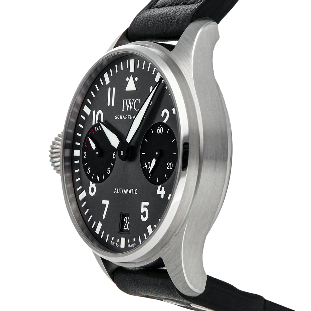 

IWC Grey Stainless Steel Pilot's "Right Hander" Limited Edition IW5010-12 Men's Wristwatch