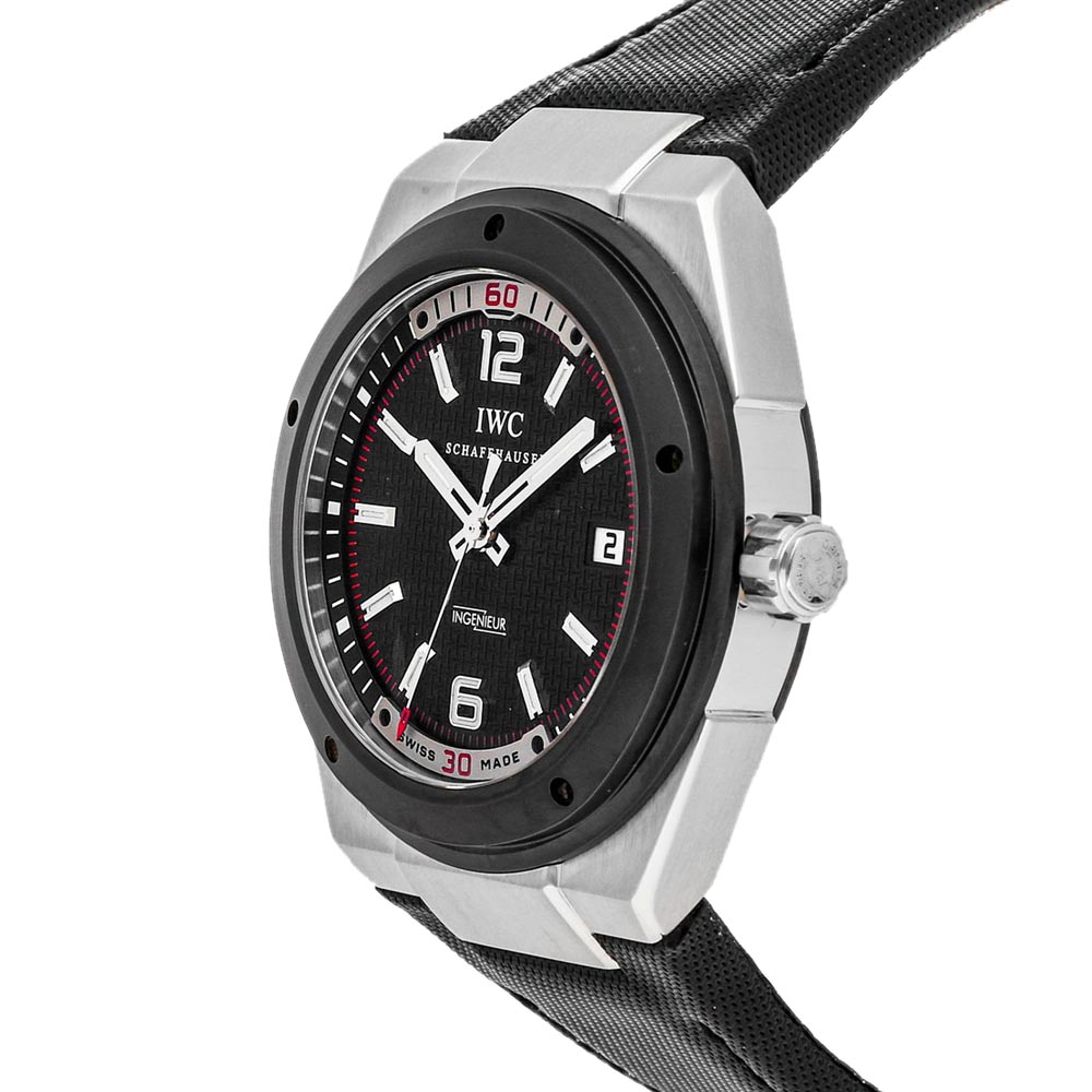 

IWC Black Stainless Steel Ingenieur IW3234-01 Men's Wristwatch