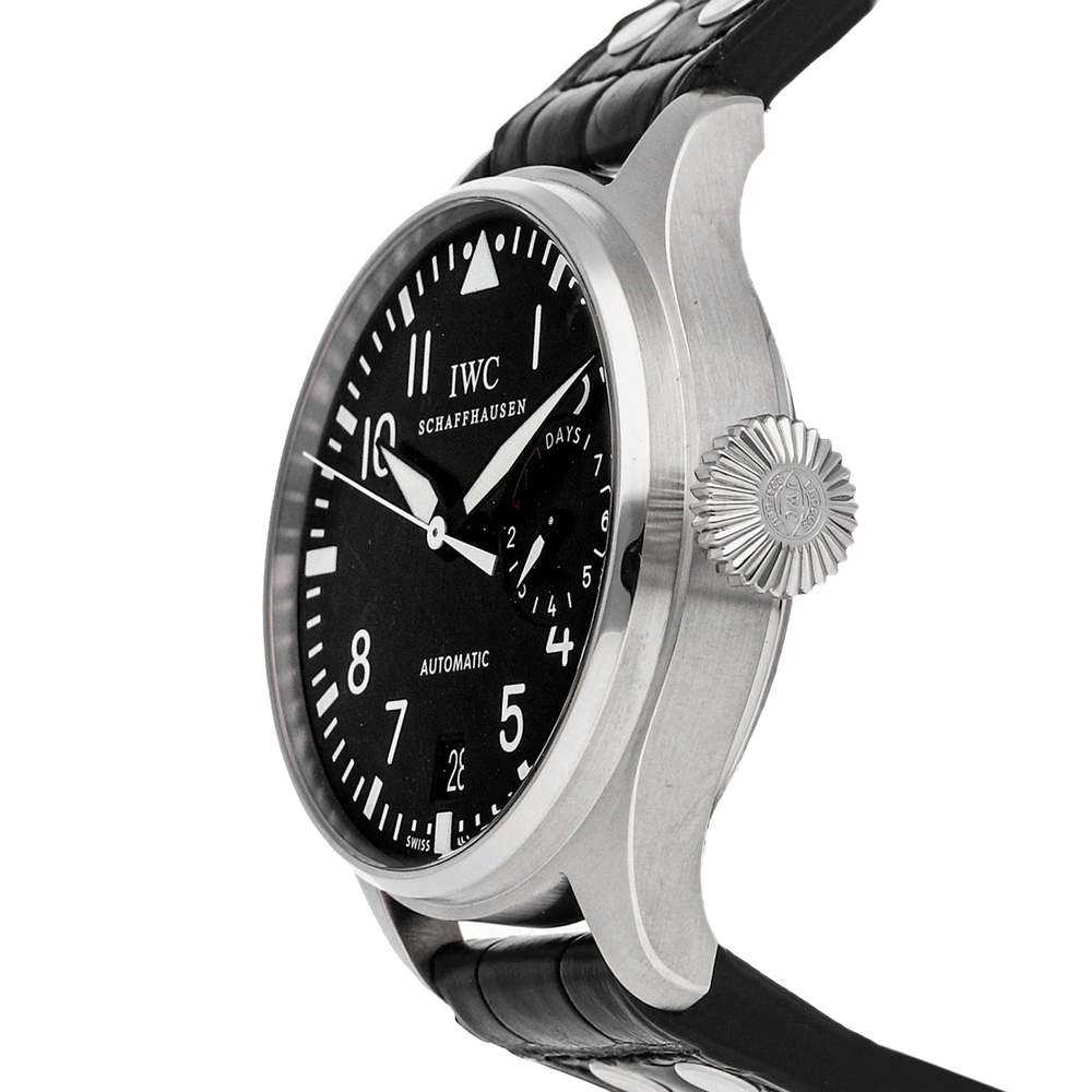 

IWC Black Stainless Steel Big Pilot IW5004-01 Men's Wristwatch