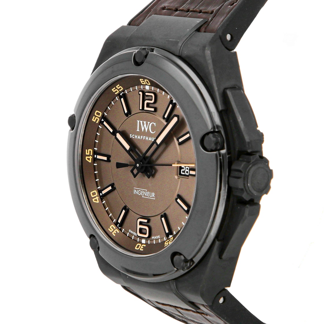

IWC Brown Ceramic Ingenieur AMG Black Series IW3225-04 Men's Wristwatch 46 MM