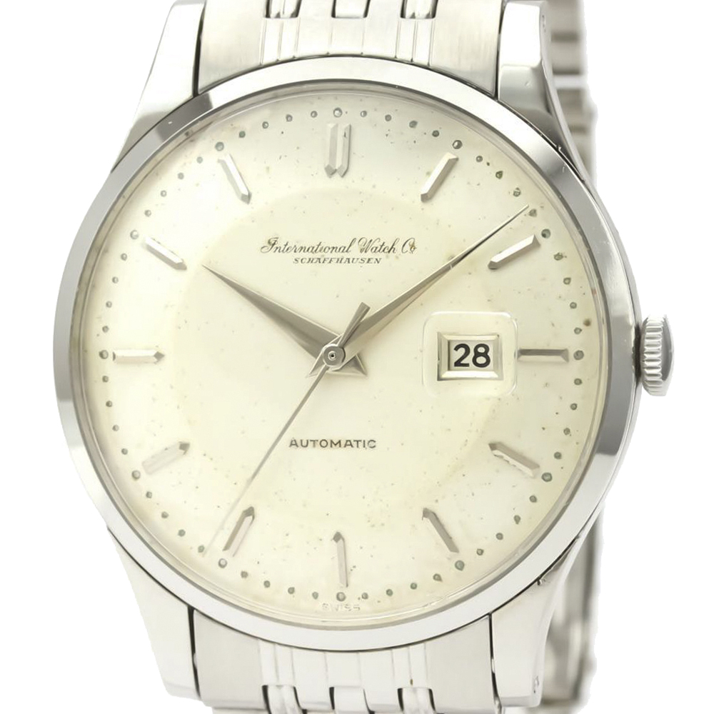 

IWC Silver Stainless Steel Schaffhausen Vintage Automatic Men's Wristwatch 35 MM