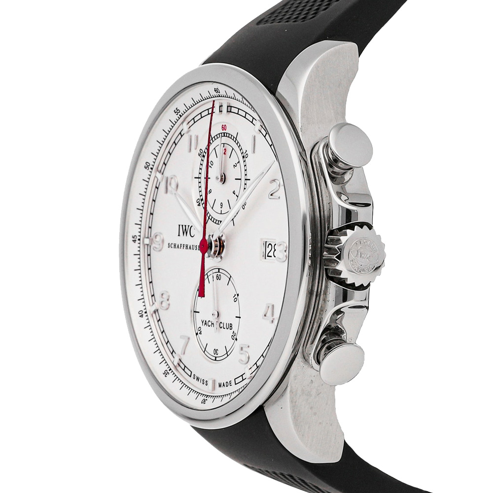 

IWC Silver Stainless Steel Portugieser Yacht Club Chronograph IW3902-06 Men's Wristwatch 45.5 MM