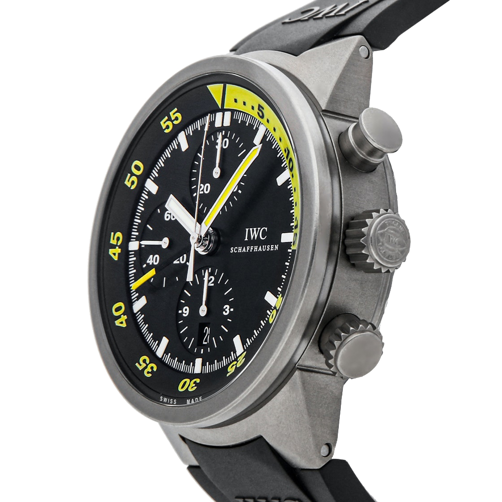 

IWC Black Titanium Aquatimer Split-Minute Chronograph IW3723-04 Men's Wristwatch 44 MM