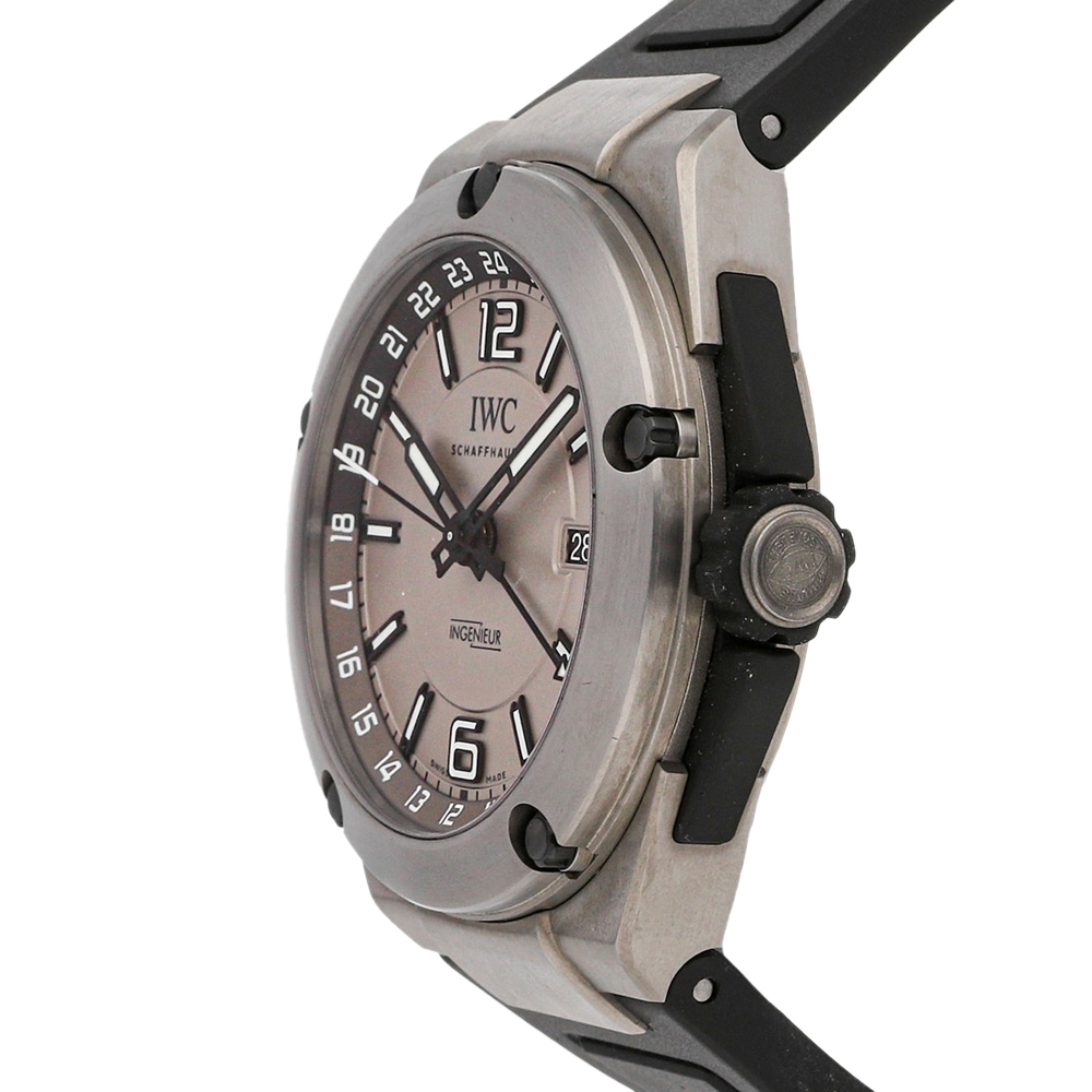 

IWC Silver Titanium Ingenieur Dual Time IW3264-03 Men's Wristwatch 45 MM