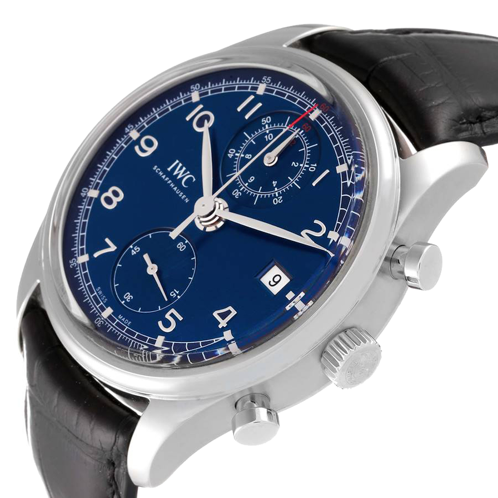 

IWC Blue Stainless Steel Portuguese Classic Edition Laureus IW390406 Men's Wristwatch 42 MM