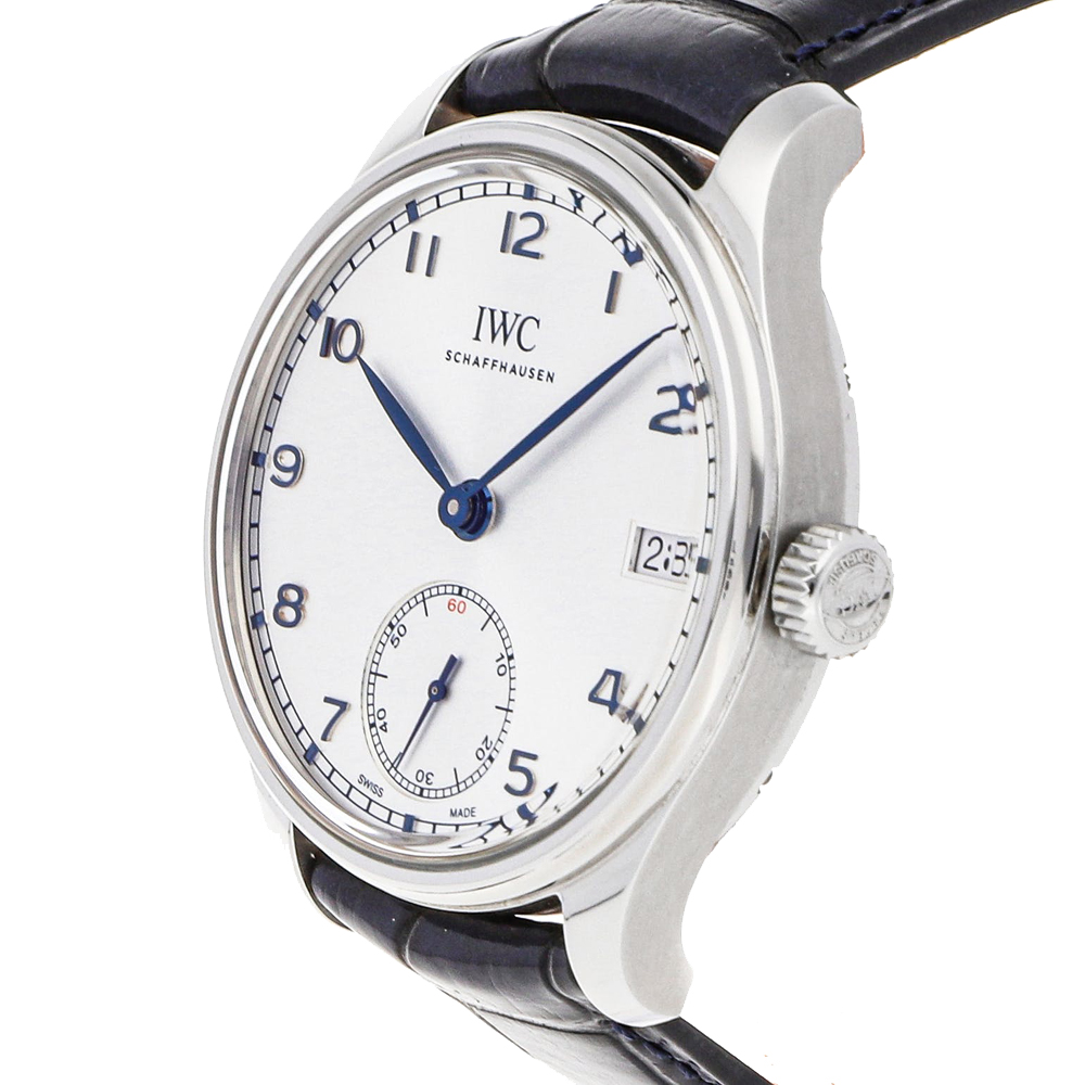 

IWC White Stainless Steel Portugieser Hand-Wound Eight Days Edition "BFI London Film Festival 2015" Limited Edition IW5102-07 Men's Wristwatch