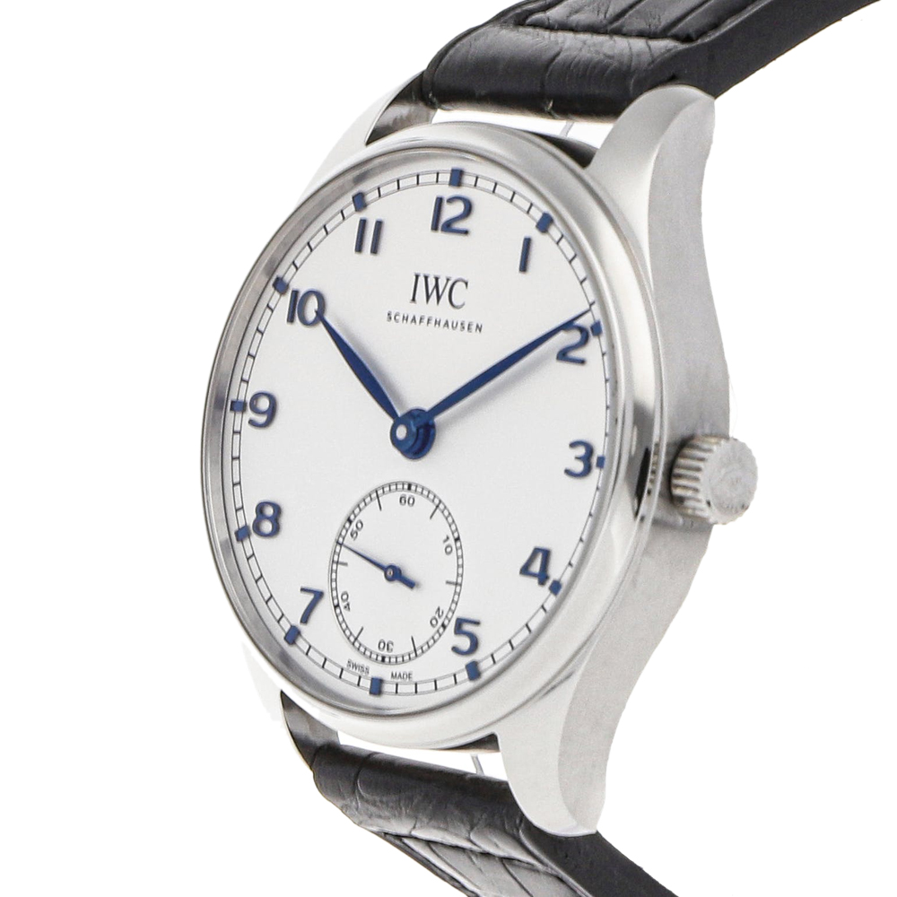 

IWC Silver Stainless Steel Portugieser IW3583-04 Men's Wristwatch 40 MM