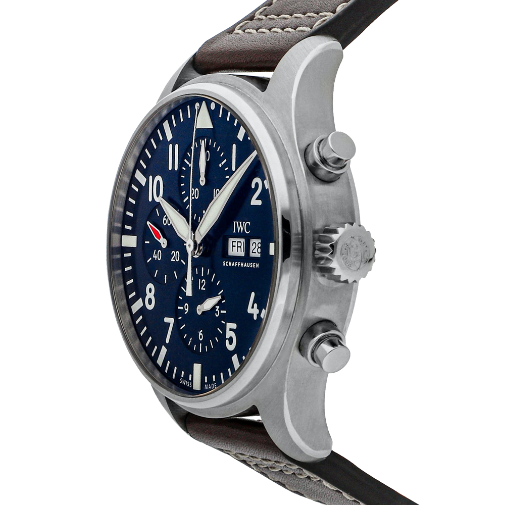 

IWC Blue Stainless Steel Pilot's "Le Petit Prince" IW3777-14 Men's Wristwatch 43 mm