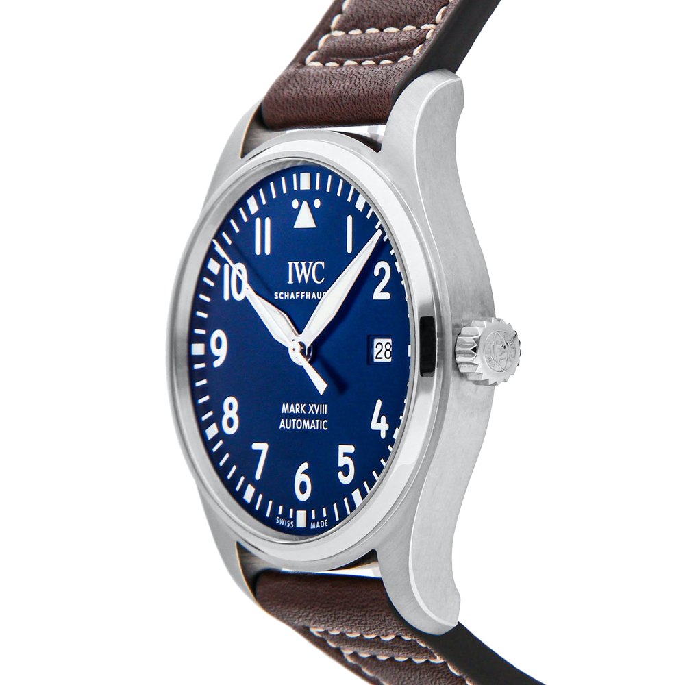 

IWC Blue Stainless Steel Pilot's Watch Mark XVIII "Le Petit Prince" IW3270-10 Men's Wristwatch 40 MM