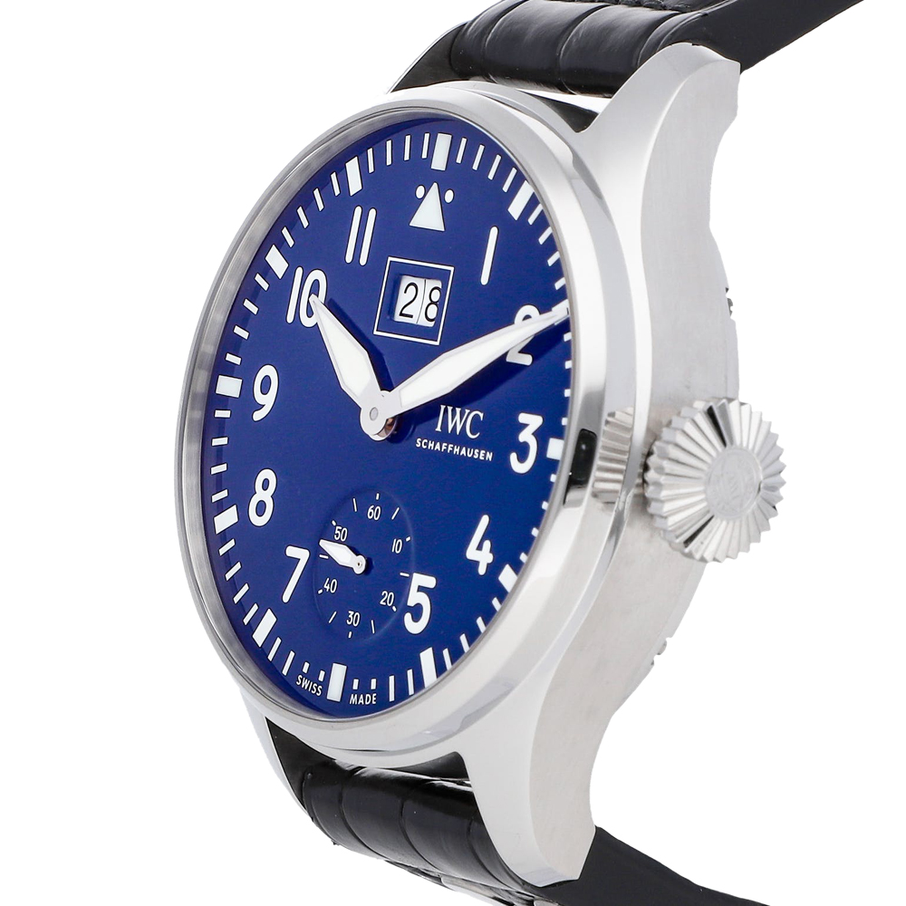 

IWC Blue Stainless Steel Big Pilot's Watch Big Date "150 Years" Limited Edition IW5105-03 Men's Wristwatch 46 MM