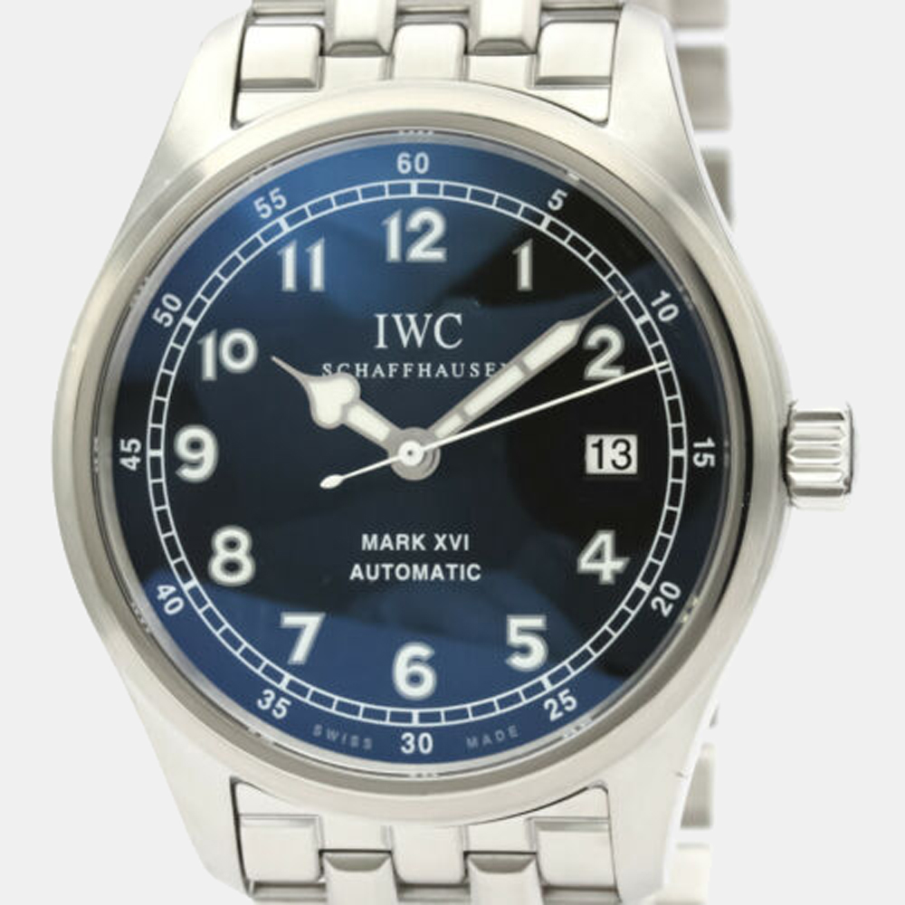 

IWC Black Stainless Steel Mark XVI Japan Ltd Edition IW325517 Men's Wristwatch 39 mm
