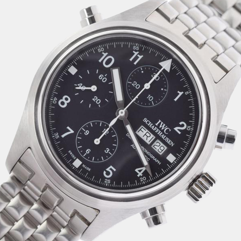 

IWC Black Stainless Steel Classic Pilot's IW371319 Automatic Men's Wristwatch 42 mm