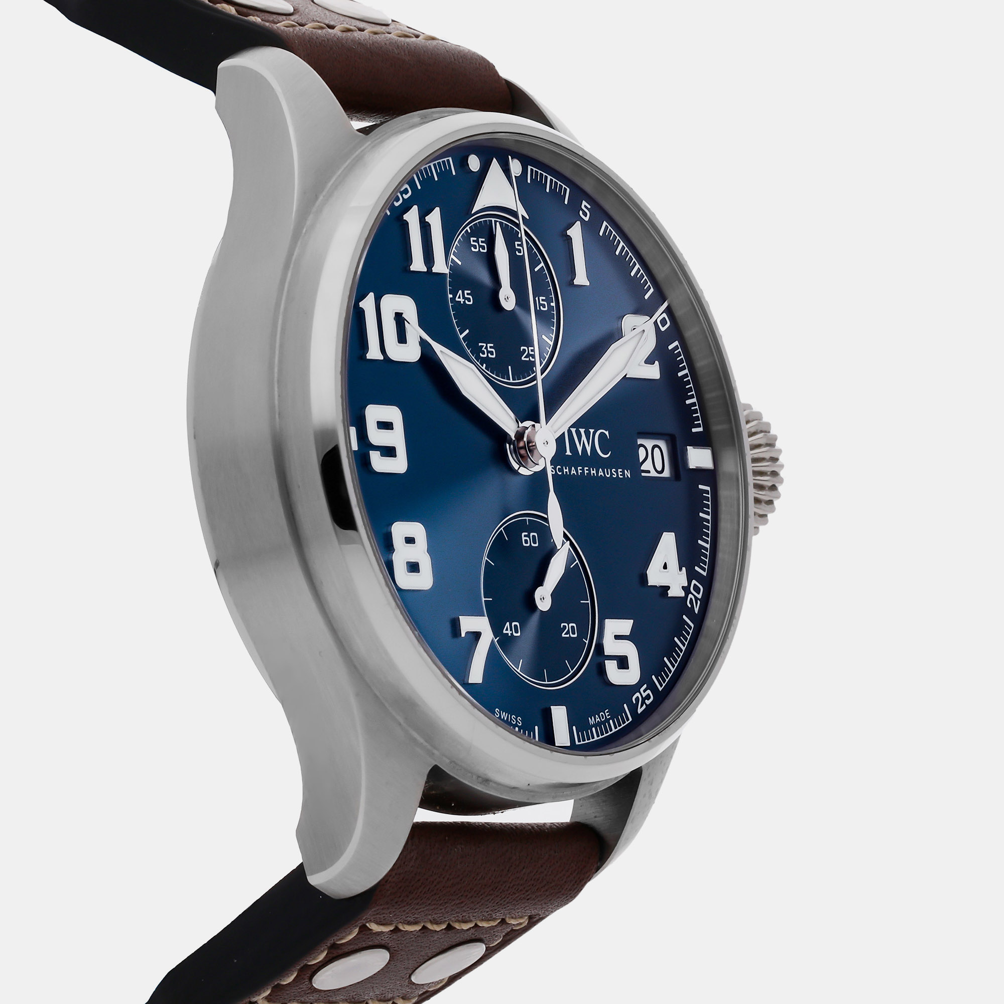 

IWC Blue Stainless Steel Big Pilot's IW5152-02 Manual Winding Men's Wristwatch 46 mm