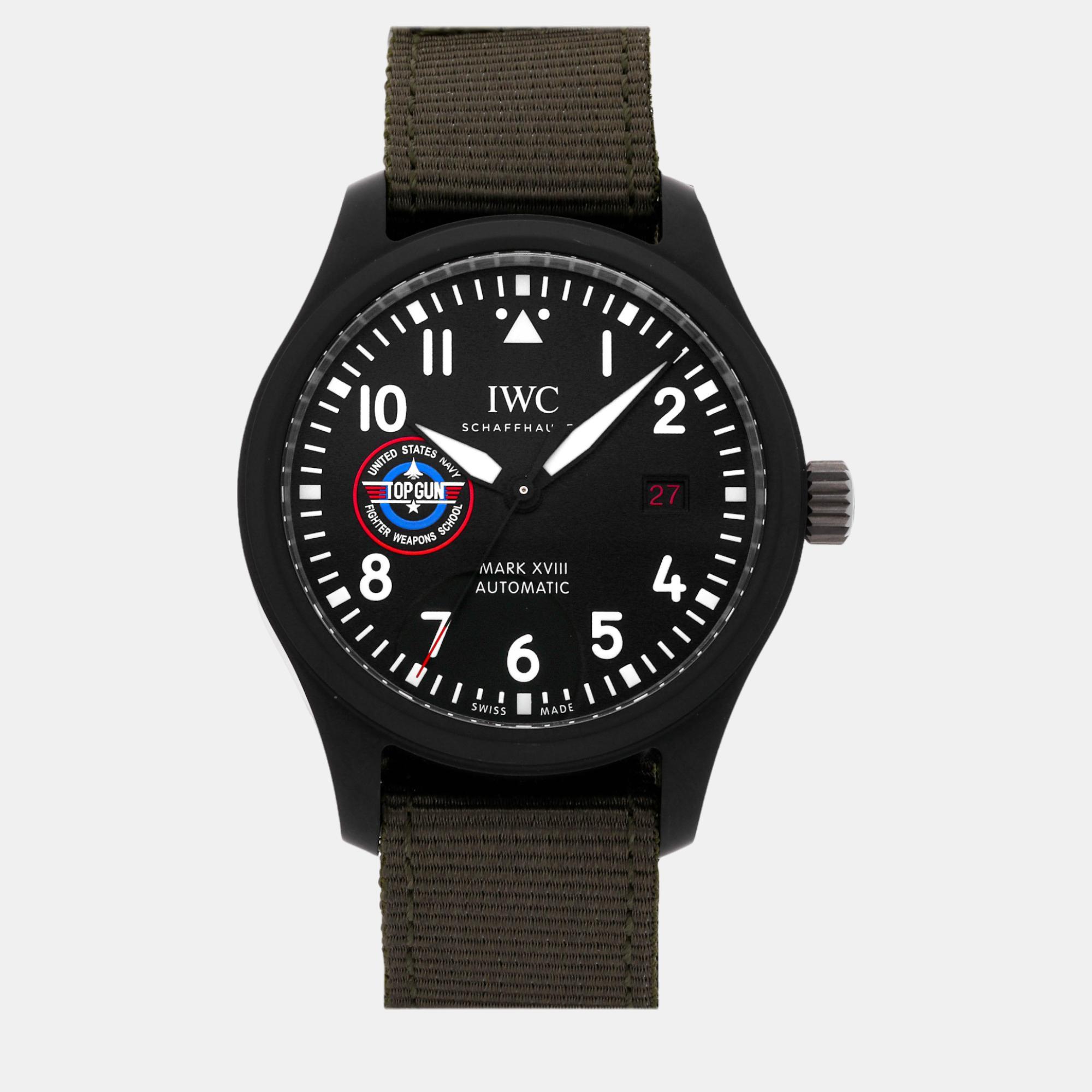 

IWC Black Ceramic Pilot's Watch Mark XVII IW3247-11 Automatic Men's Wristwatch 41 mm