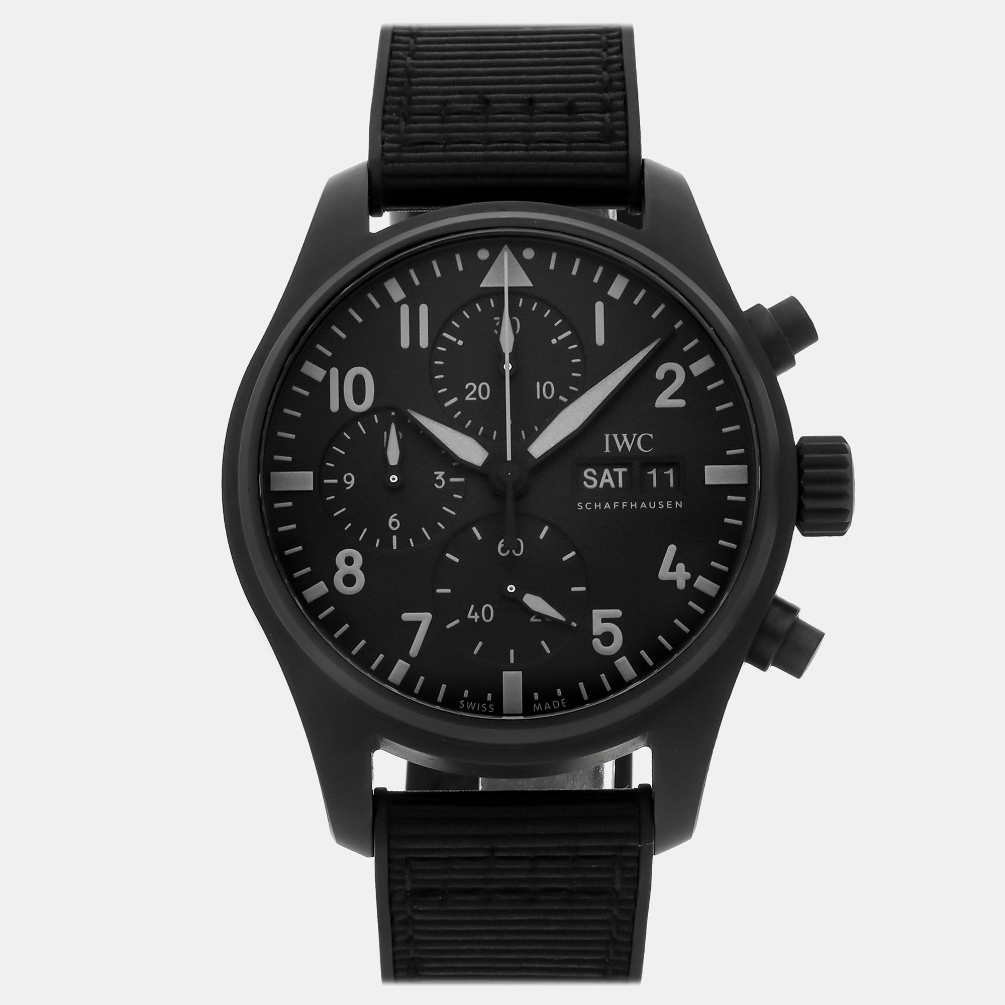 

IWC Black Ceramic Pilot's IW3881-06 Automatic Men's Wristwatch 41 mm