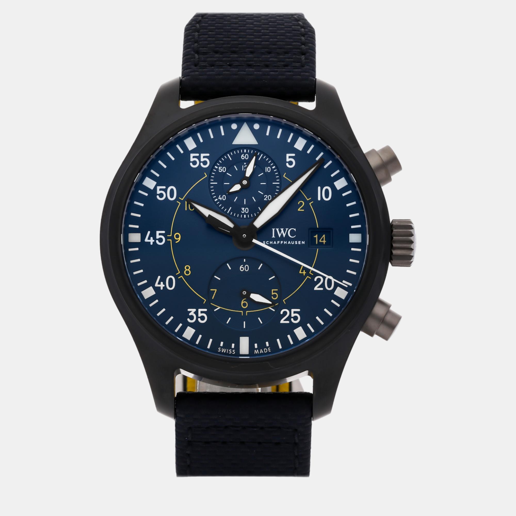 

IWC Blue Ceramic Pilot's IW3890-08 Automatic Men's Wristwatch 44 mm