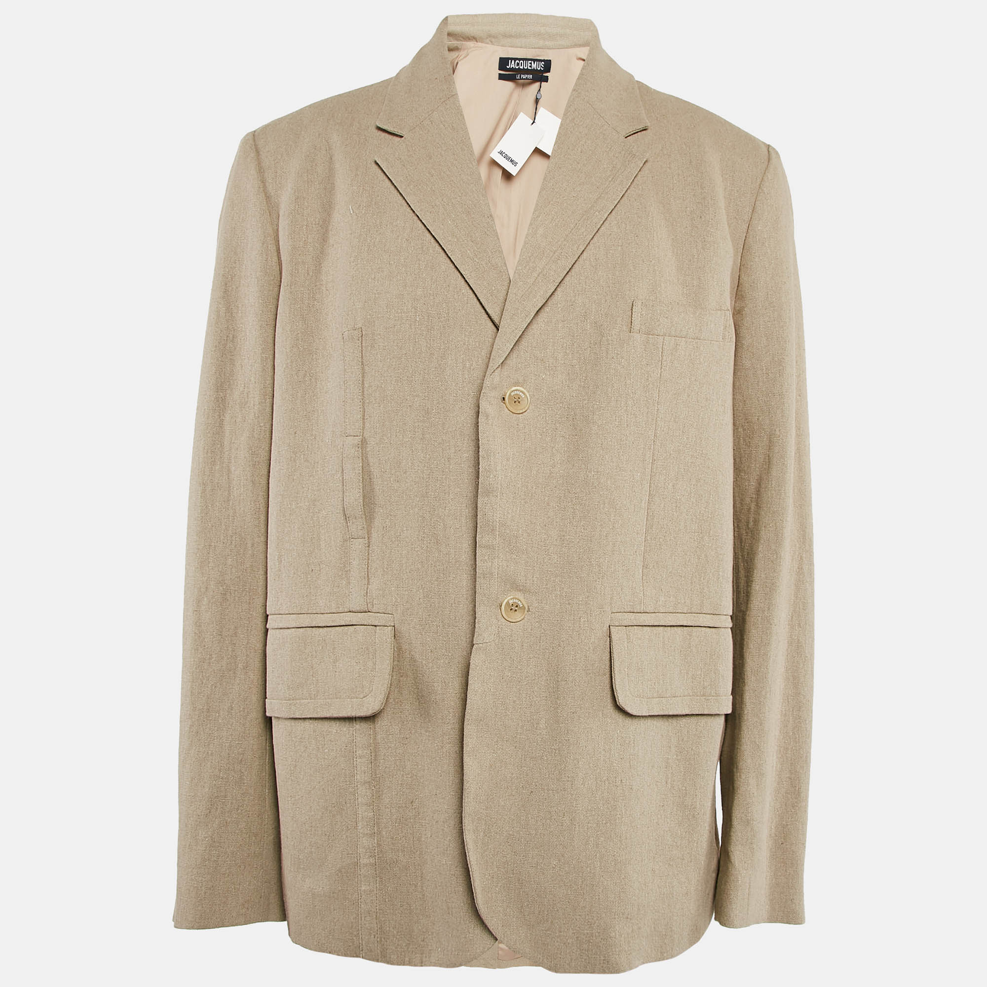 

Jacquemus Light Beige Single Breasted La Veste Bacio Blazer XL