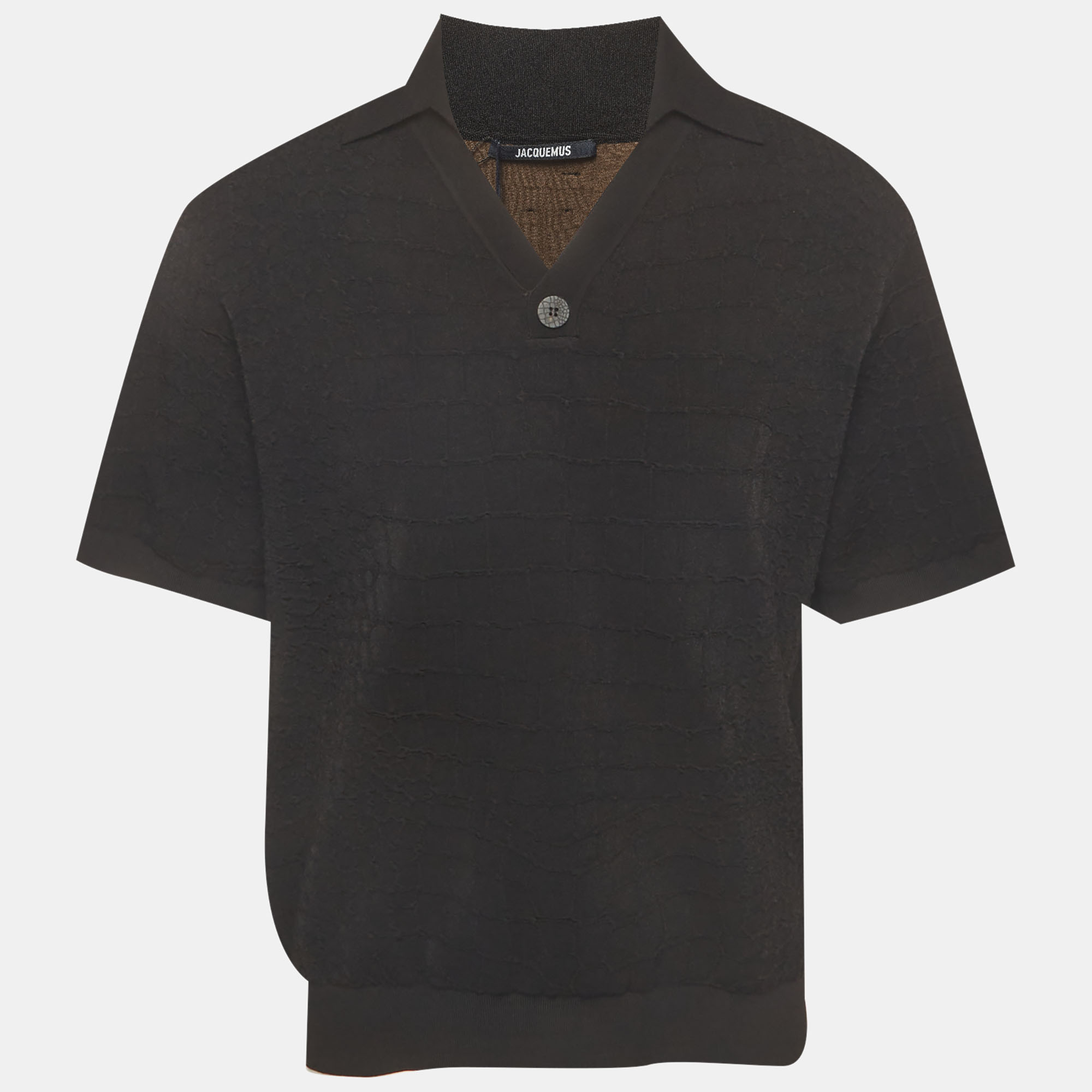 

Jacquemus Black Jersey The Scala Polo Shirt L