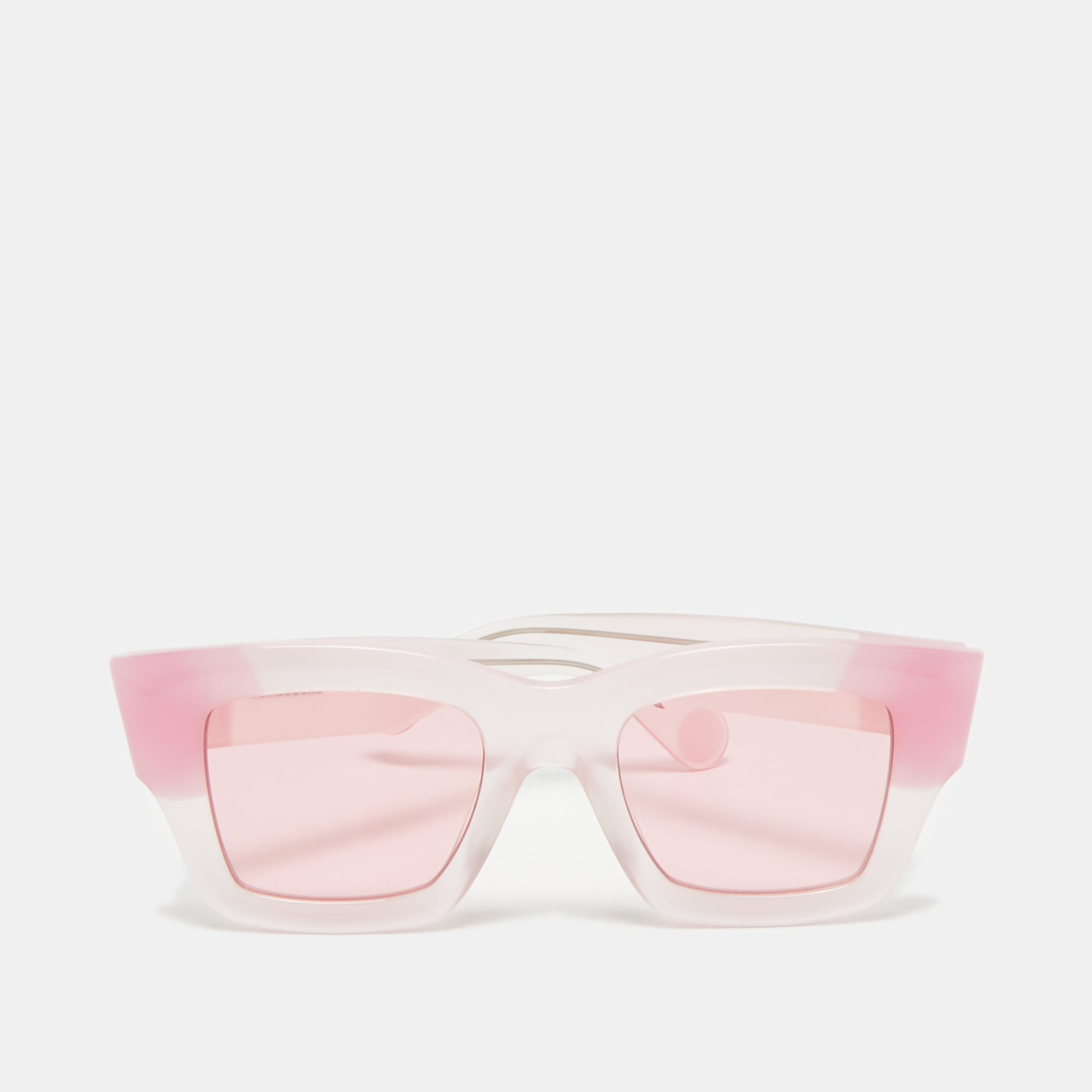 

Jacquemus Two Tone Pink Les Lunettes Baci Square Sunglasses
