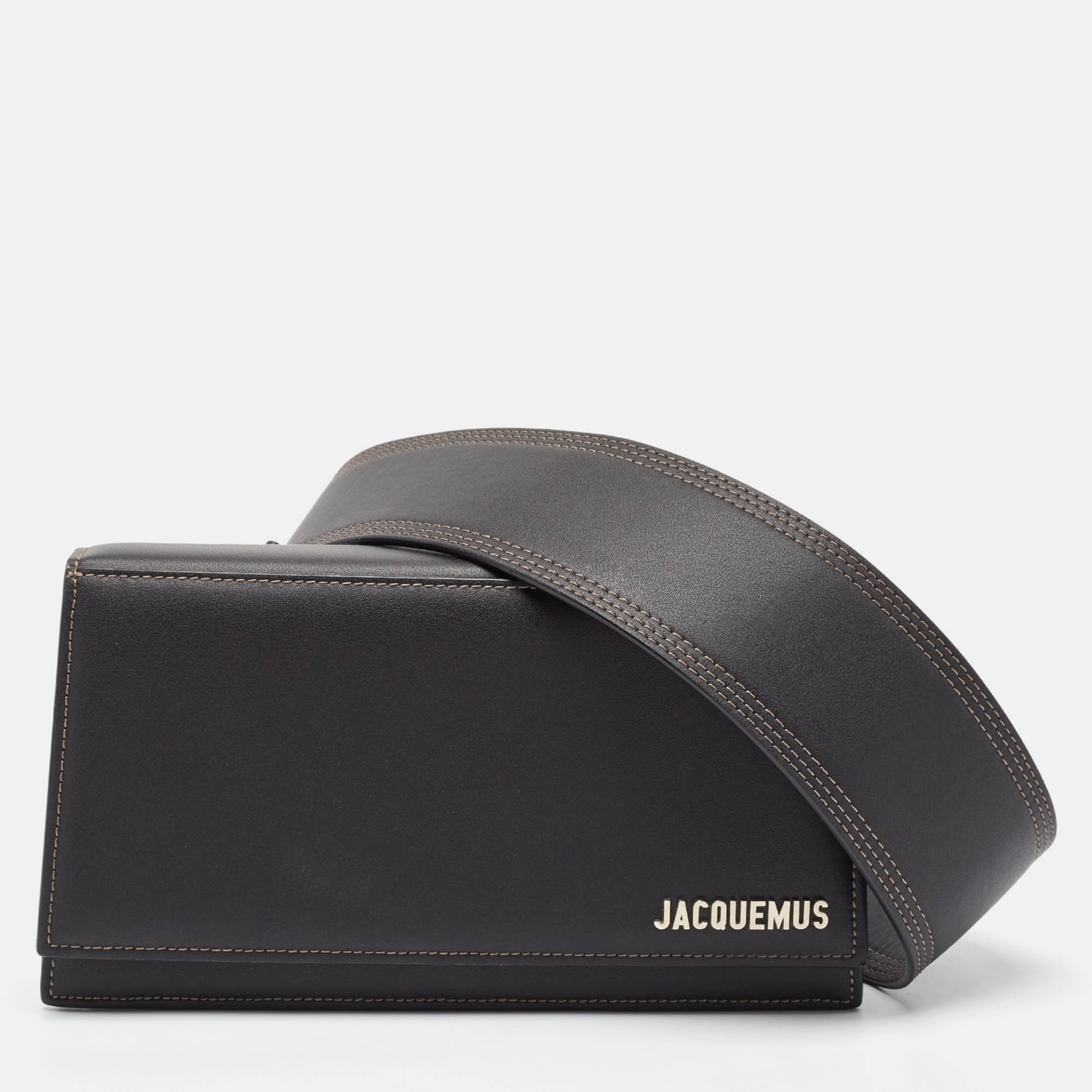 

Jacquemus Black Leather Le Bambino Homme Bag