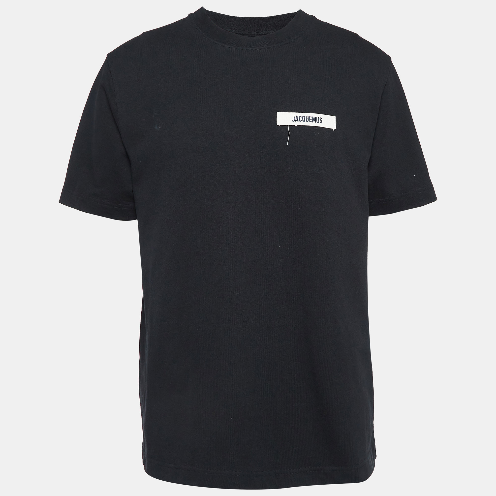 

Jacquemus Black Cotton Crew Neck T-Shirt XXL