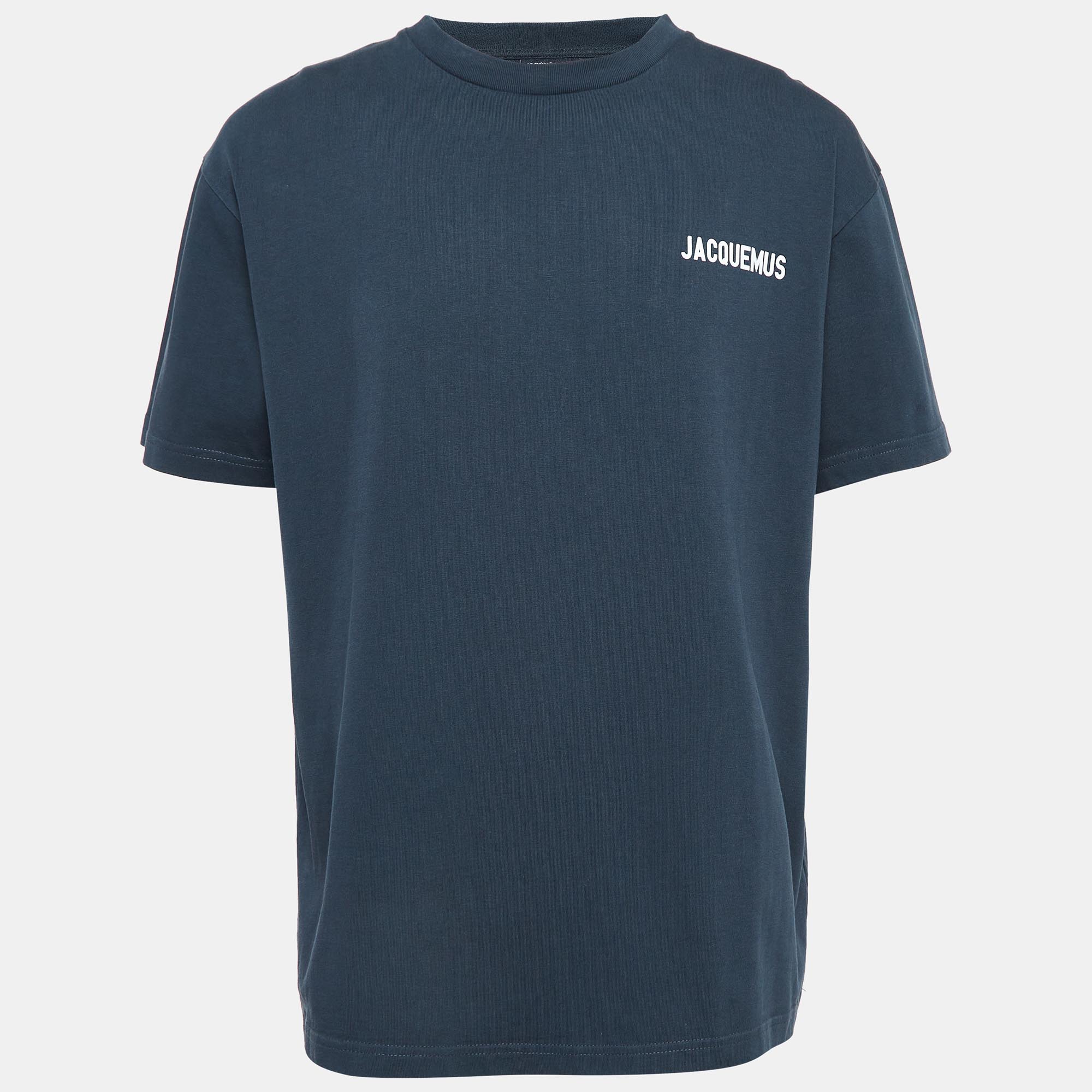 

Jacquemus Blue Cotton Crew Neck T-Shirt XXL