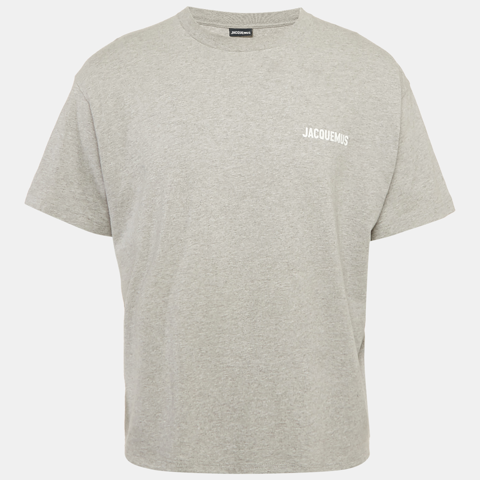 

Jacquemus Grey Cotton Crew Neck T-Shirt XXL