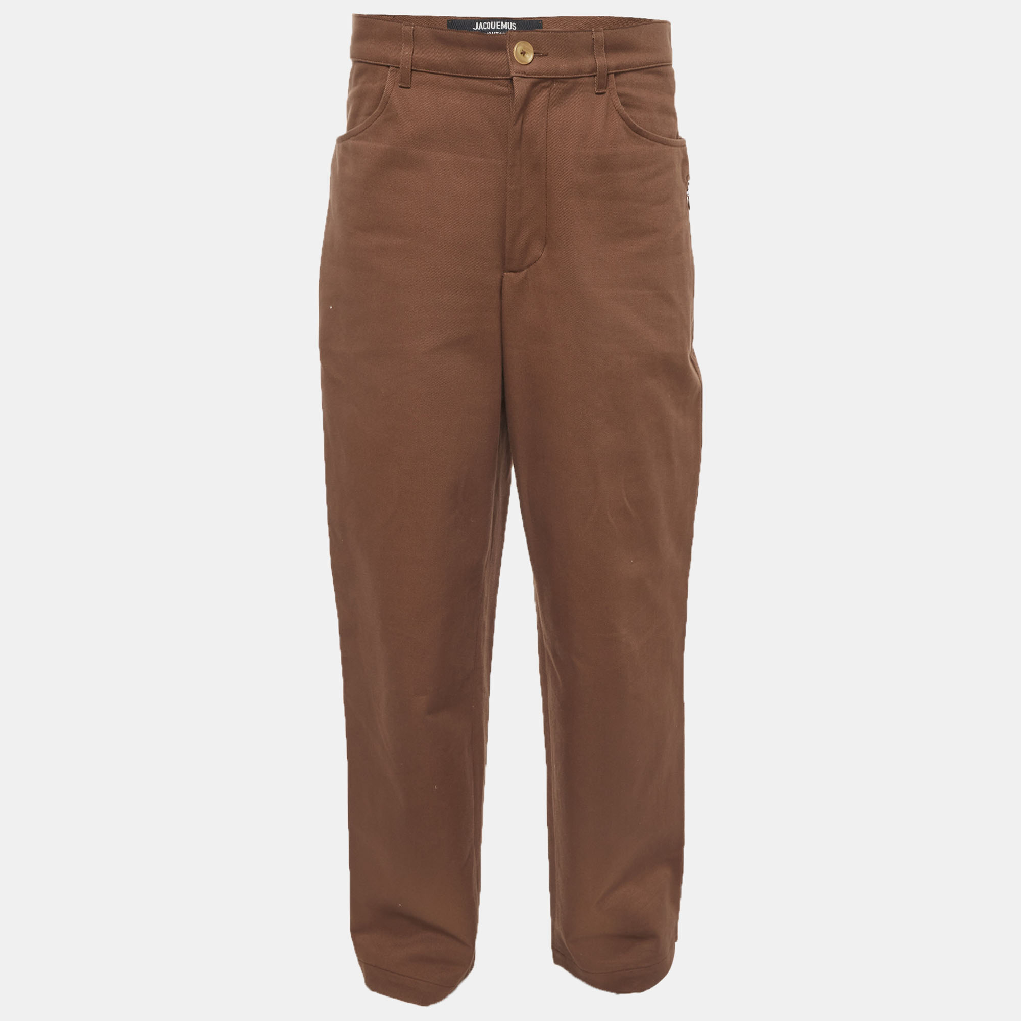 

Jacquemus Brown Denim Straight Fit La Montagne Jeans / Waist 35"