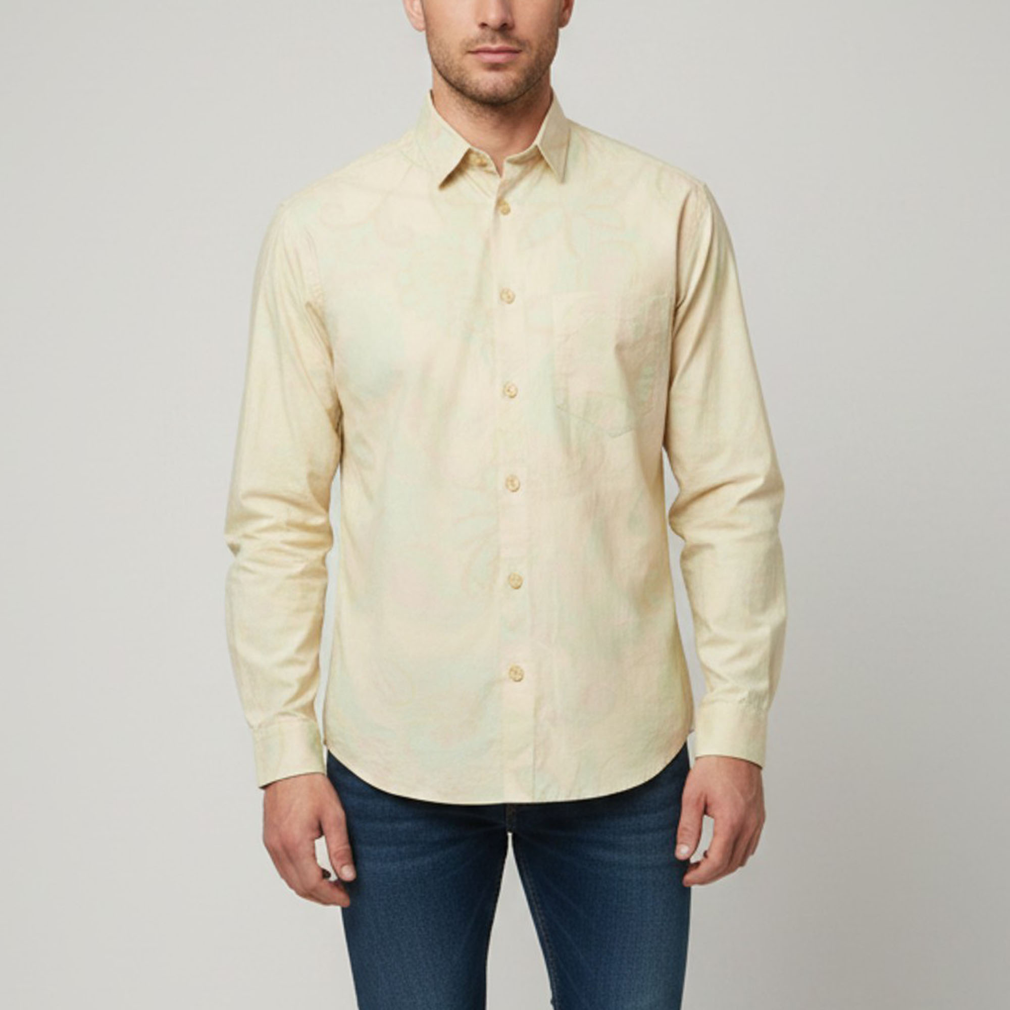 

Jacquemus Orange Paisley Print Cotton La Chemise Simon Shirt S