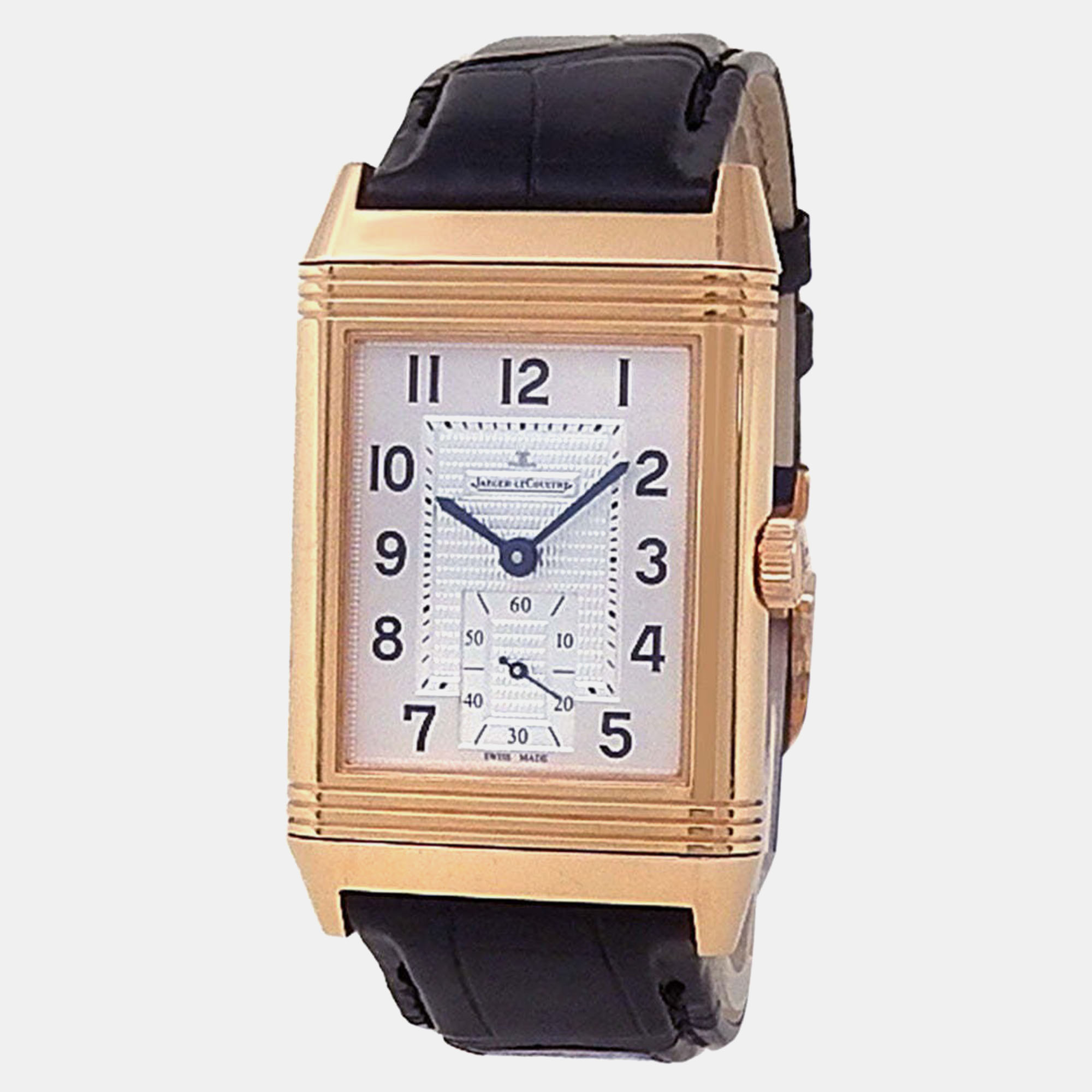 Jaeger LeCoultre Grande Reverso Q3732420 Manual Winding Silver 18k Rose Gold Men’s Wristwatch 30 mm