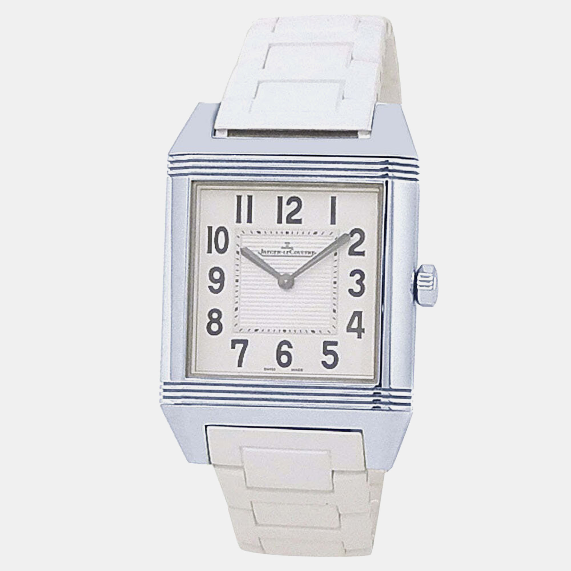 Jaeger LeCoultre Reverso Squadra Q7068720 Quartz White Stainless Steel Men’s Wristwatch 31 mm