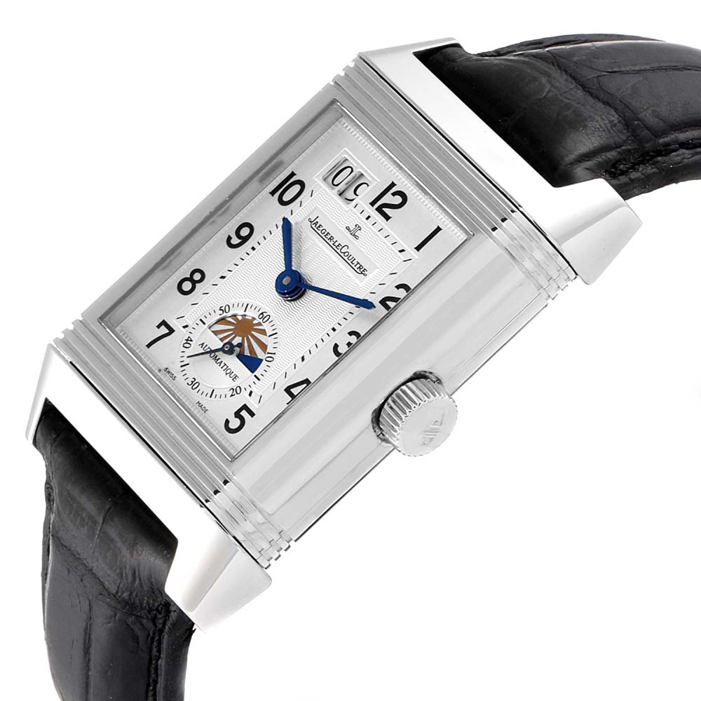 

Jaeger LeCoultre Silver Stainless Steel Grande Reverso Date