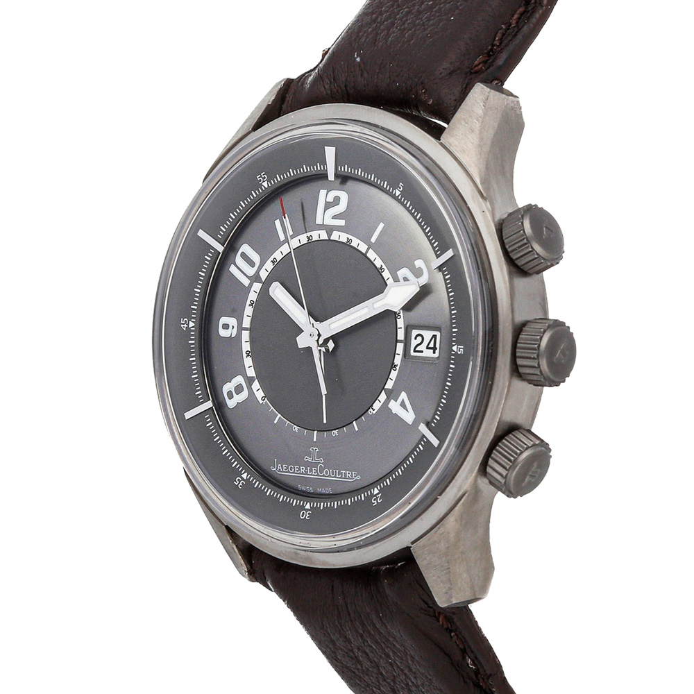 

Jaeger LeCoultre Ruthenium Gray Titanium Amvox1 Alarm Aston Martin Limited Edition Q190T440 Men's Wristwatch, Grey