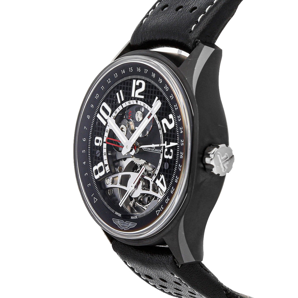 

Jaeger LeCoultre Black Ceramic Titanium AMVOX3 Tourbillon GMT Limited Edition Q193K450 Men's Wristwatch