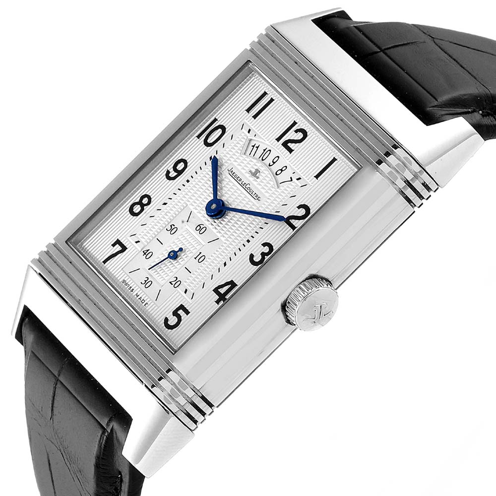 

Jaeger LeCoultre Silver Stainless Steel Grande Reverso Duodate Limited Edition