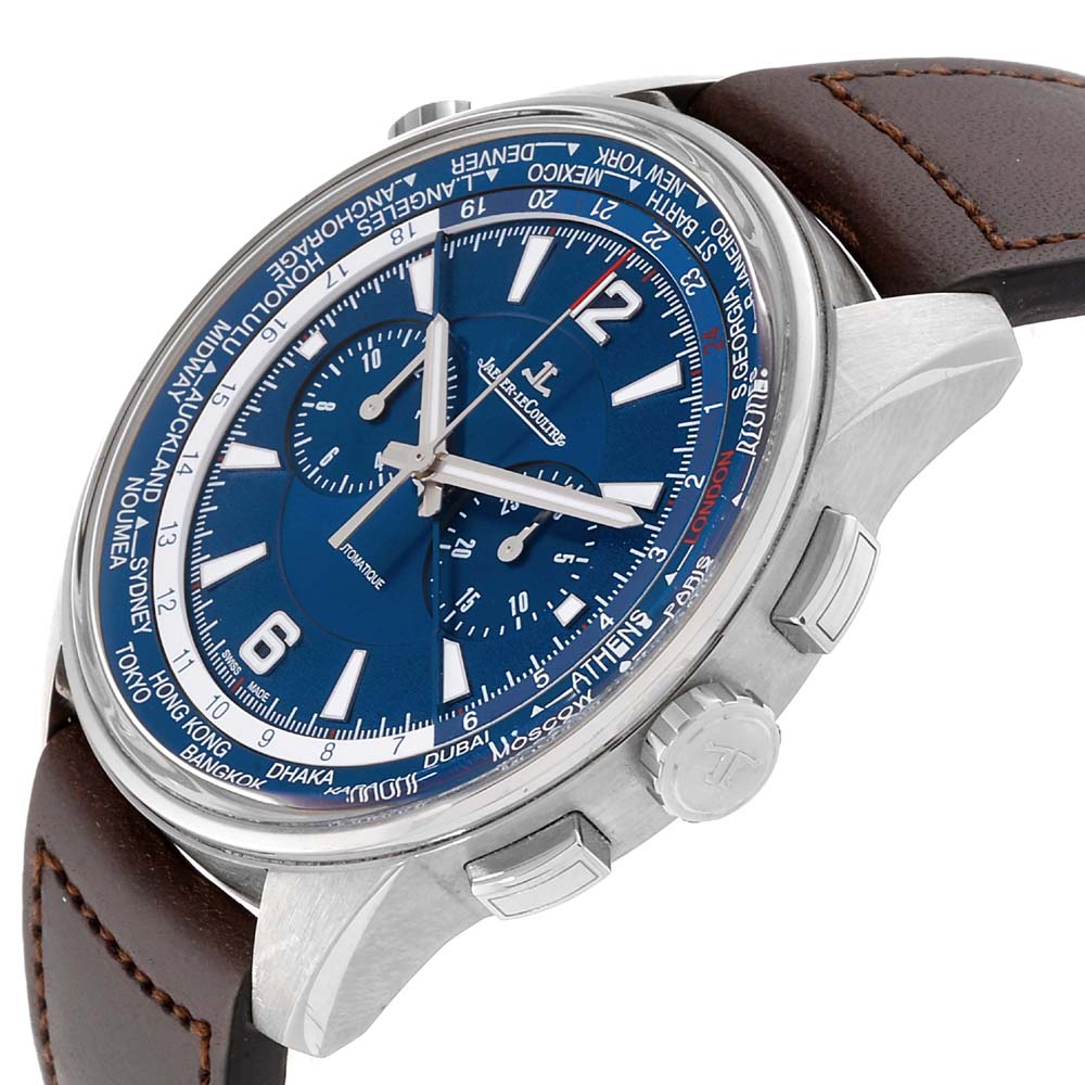 

Jaeger Lecoultre Blue Titanium Mens Polaris World Time