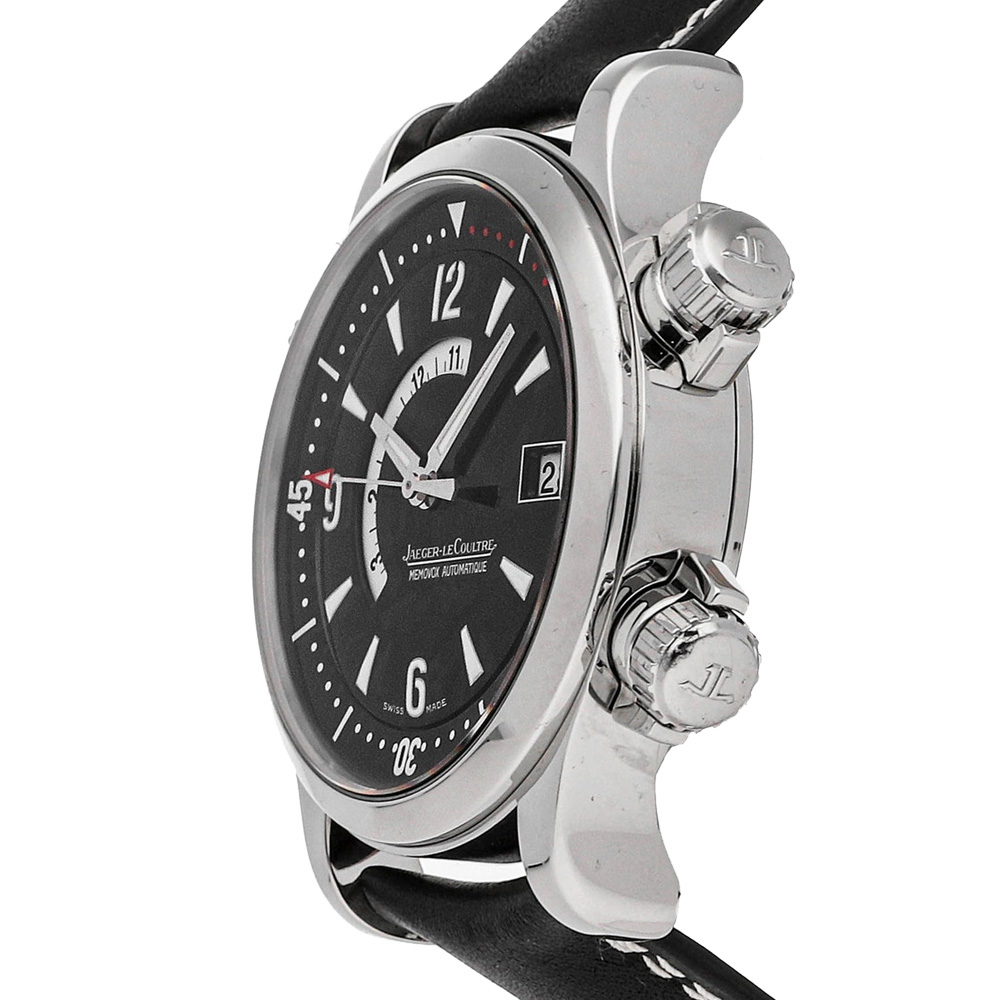 

Jaeger LeCoultre Black Stainless Steel Master Compressor Memovox Q1708470 Men's Wristwatch