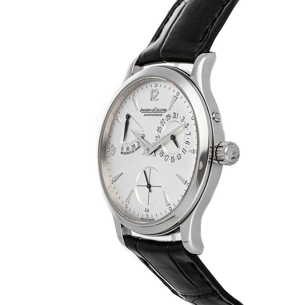 

Jaeger LeCoultre Silver Stainless Steel Master Reserve De Marche Q1488404 Men's Wristwatch